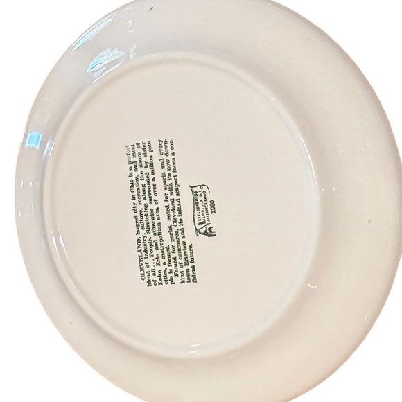 Kettlesprings Alliance Ohio Green Transfer Salad Plate Cleveland, Ohio 10 1/2" - Picture 2 of 4